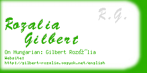 rozalia gilbert business card